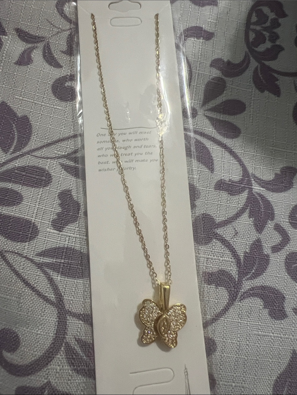 Gold Butterfly Pendant Necklace - Women Jewelry